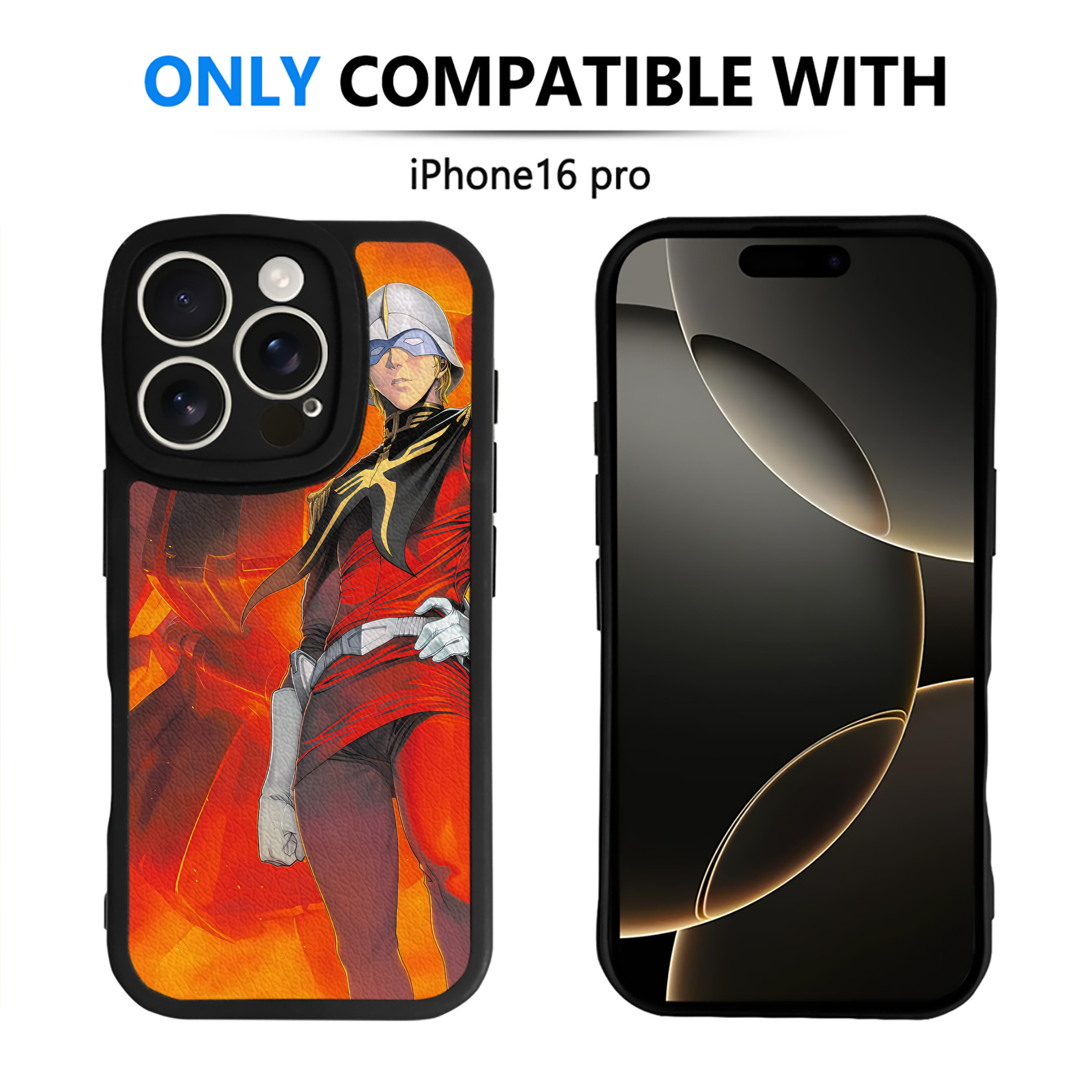 （画像用） 機動戦士ガンダム Mobile Suit Gundam 【iPhone 16シリーズ対応】シリコンスマホケース（レザー調） 材質：シリコン
